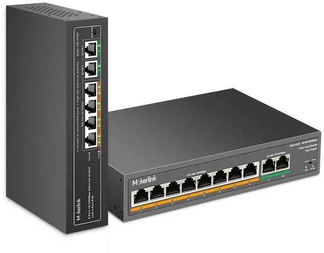 Main image of PoE Switch, 6 Port and 10 Port PoE Switch, Support IEEE802.3af/at, Fanless Metal Plug & Play