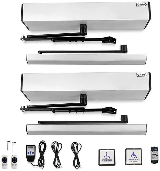 Main image of Automatic Double Door Handicapped Door Opener for Disabled,Control Double Doors Simultaneously Auto Open by 1PCS Fob Keys,Parameters Adjust Easily via Handheld Programmer