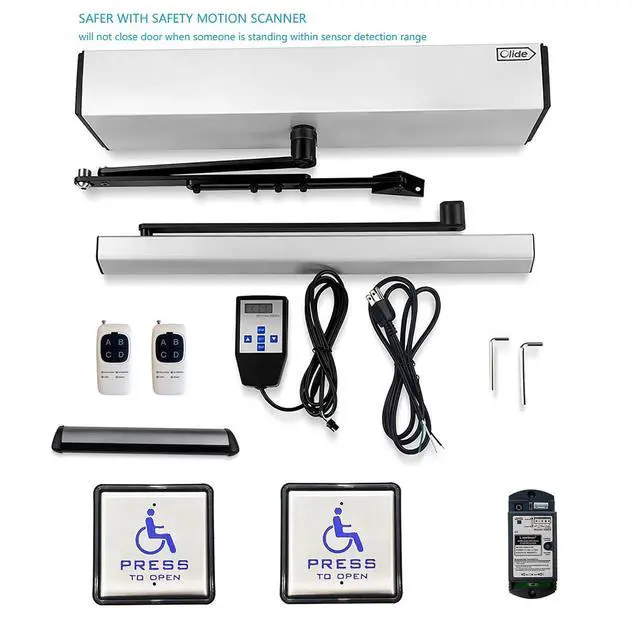 Alt view image 5 of 7 - Automatic Handicap Door Opener for Disabled People,ADA Automatic Swing Door Opener,Electric Door Openers,AC100V to AC240V,with Wireless Handicap Push Buttons and Safety Sensor
