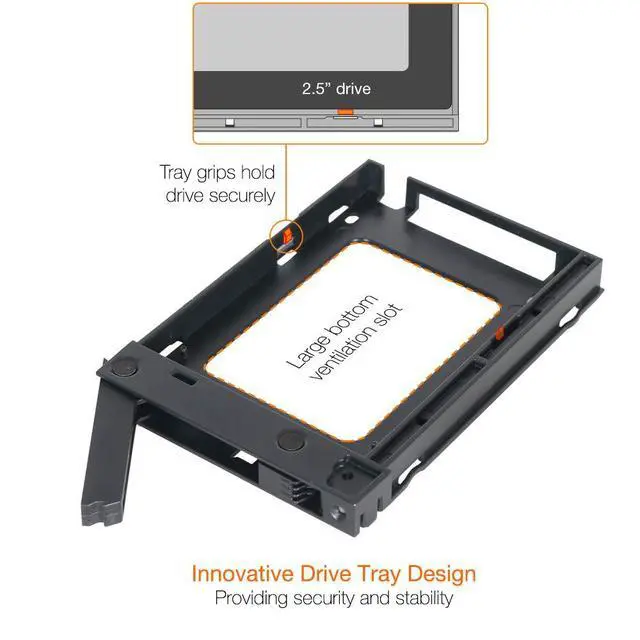 Alt view image 5 of 7 - 2 Bay 2.5 SAS/SATA HDD/SSD Mobile Rack for External 3.5 Bay | ExpressCage MB742SP-B