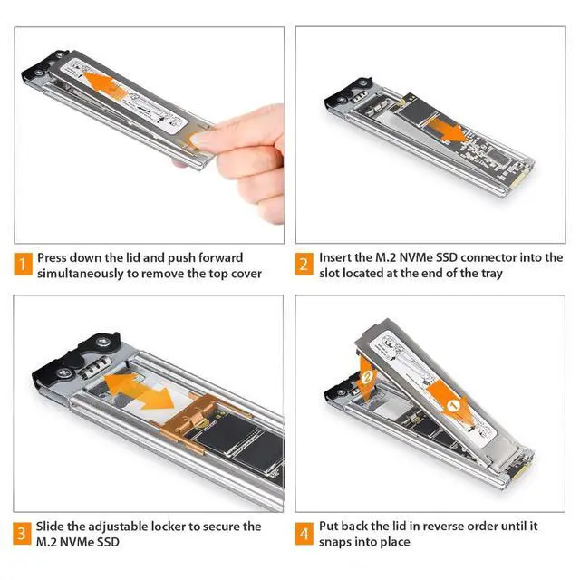 Alt view image 7 of 7 - Dual Bay 2X M.2 NVMe SSD to PCIe 4.0 x8 Removable Adapter Card for PCI Express Slot (PCIe Bifurcation Required) | ExpressSlot MB842MP-B