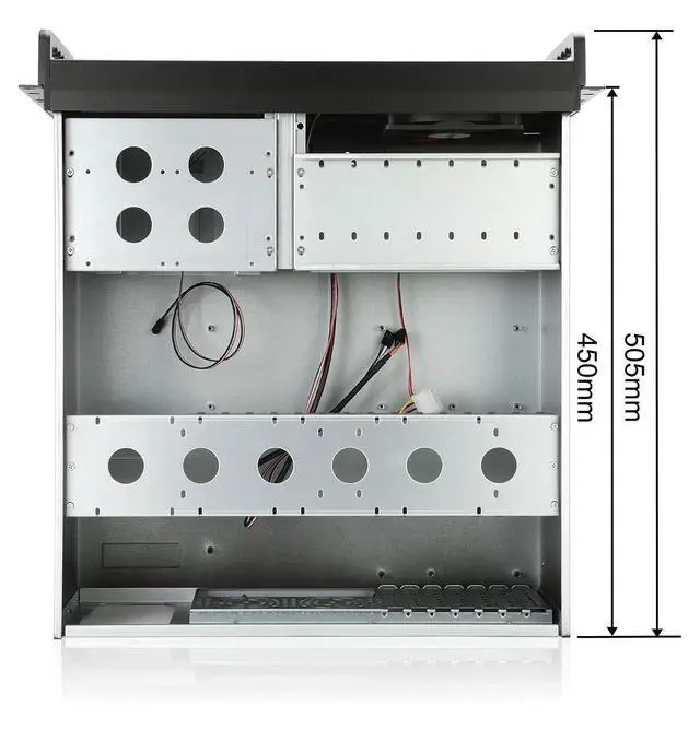 Alt view image 6 of 7 - 4U Rackmount Server Chassis with 3x5.25 Front Bays+7x3.5 +3x2.5 Drive Bays