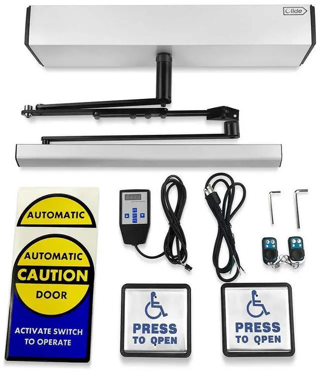 Main image of DSW120 Swing Door Openers for Disabled People with 2-3/4'' Extend Spacer+2pcs 304 Stainless Steel Handicap Push Switches