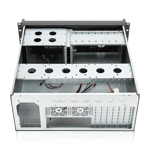 Alt view image 7 of 7 - 4U Rackmount Server Chassis with 3x5.25 Front Bays+7x3.5 +3x2.5 Drive Bays