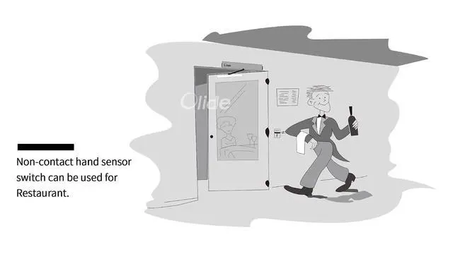 Alt view image 3 of 5 - DSW120 Touchless Sensor Open Automatic Residential Swing Door Closers with 2-3/4'' Extend Spacer+1pcs Touchless Sensing Distance Adjustable Infrared Wireless Hand Sensor Switch