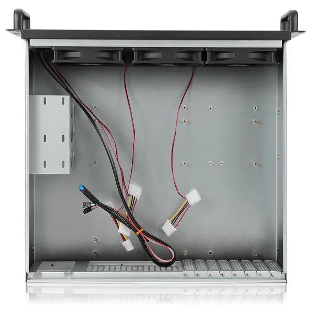 Alt view image 6 of 6 - 3U rackmount Server Chassis Support Liquid Cooling Compatibility up to Elevated 360mm Radiator Support SFX PSU/ATX/MicroATX/Mini-ITX MB