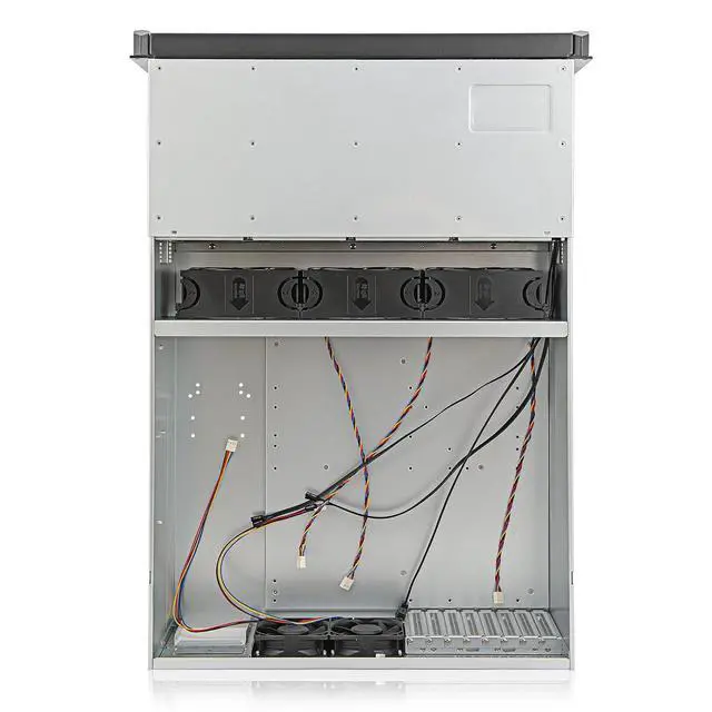 Alt view image 6 of 7 - 4U 24bay Hotswap 12Gbps Swappable screwless 24 x 3.5/2.5 Chassis with sliidng Rail and SFF-8643 Minisas to SATA Cables with keylock Door