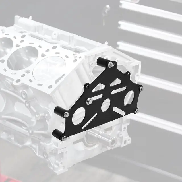 Main image of LS Engine Stand Adapter Plate - Universal Heavy Duty Billet Aluminum Mounting Bracket Adapter Compatible with Chevy Small/Big Block LS1 Duramax BBC SBC LS , Heavy-Duty Engine Stand Lift Plate