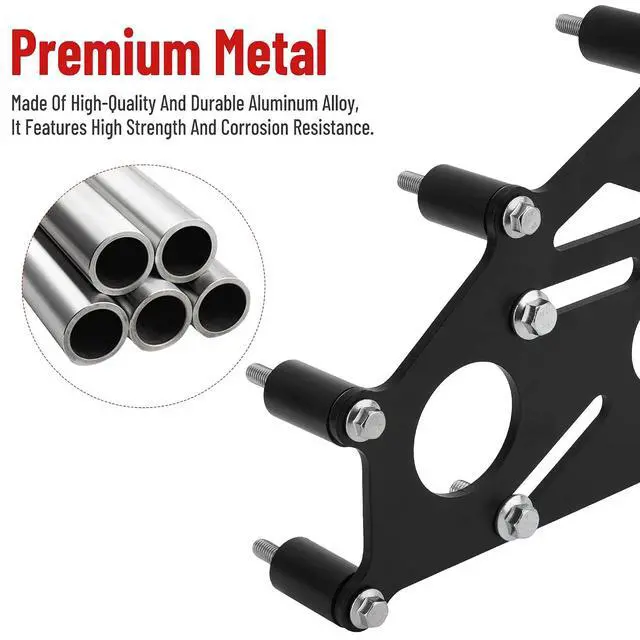 Alt view image 3 of 7 - LS Engine Stand Adapter Plate - Universal Heavy Duty Billet Aluminum Mounting Bracket Adapter Compatible with Chevy Small/Big Block LS1 Duramax BBC SBC LS , Heavy-Duty Engine Stand Lift Plate