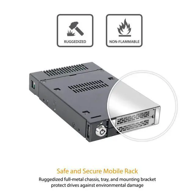 Alt view image 6 of 7 - 2 Bay M.2 PCIe 3.0/4.0 NVMe SSD Mobile Rack for External 3.5 Drive Bay | ToughArmor MB834M2K-B