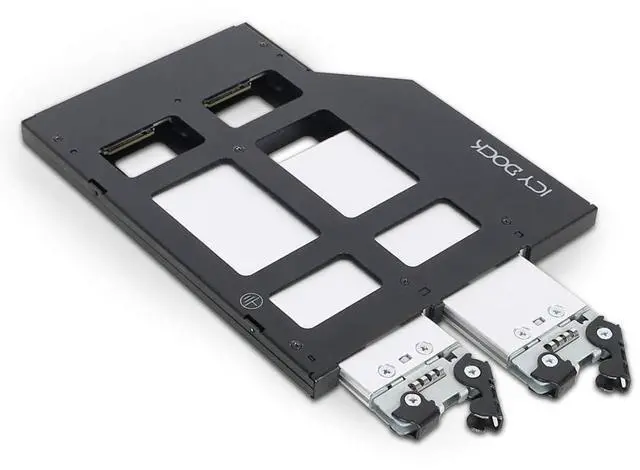 Main image of 2 x M.2 NVMe SSD PCIe 4.0 Mobile Rack for 9.5mm Ultra Slim ODD Bay (not Support Tri-Mode) | ToughArmor MB852M2PO-B