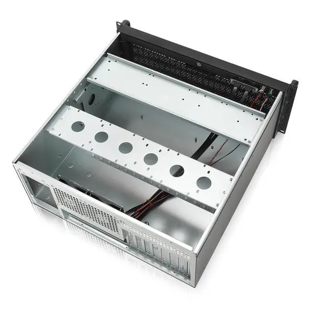 Alt view image 4 of 6 - 4U rackmount Server Chassis Support Liquid Cooling AIO Cooler Compatibility up to Elevated 360mm Radiator