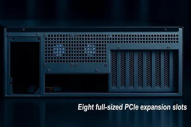 Alt view image 5 of 6 - 4U rackmount Server Chassis Support Liquid Cooling AIO Cooler Compatibility up to Elevated 360mm Radiator