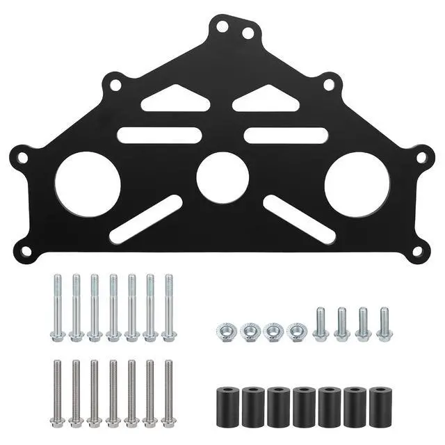 Alt view image 7 of 7 - LS Engine Stand Adapter Plate - Universal Heavy Duty Billet Aluminum Mounting Bracket Adapter Compatible with Chevy Small/Big Block LS1 Duramax BBC SBC LS , Heavy-Duty Engine Stand Lift Plate
