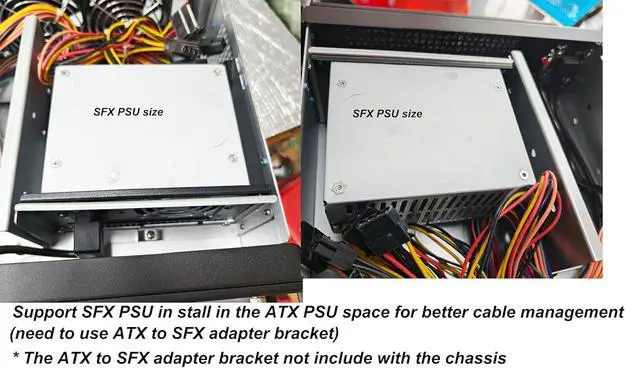 Alt view image 7 of 7 - 2U Rackmount Server Chassis 2x5.25 + 6x3.5 ATX/MATX Support ATX PSU with Either top or Side Cooling