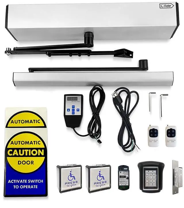 Main image of Automatic Electric Door Opener,Handicap Door Opener for Outdoors with Wireless Handicap Push Buttons,Access Keypad,Power on Lock Fail Safe 550lbs Electric Strike