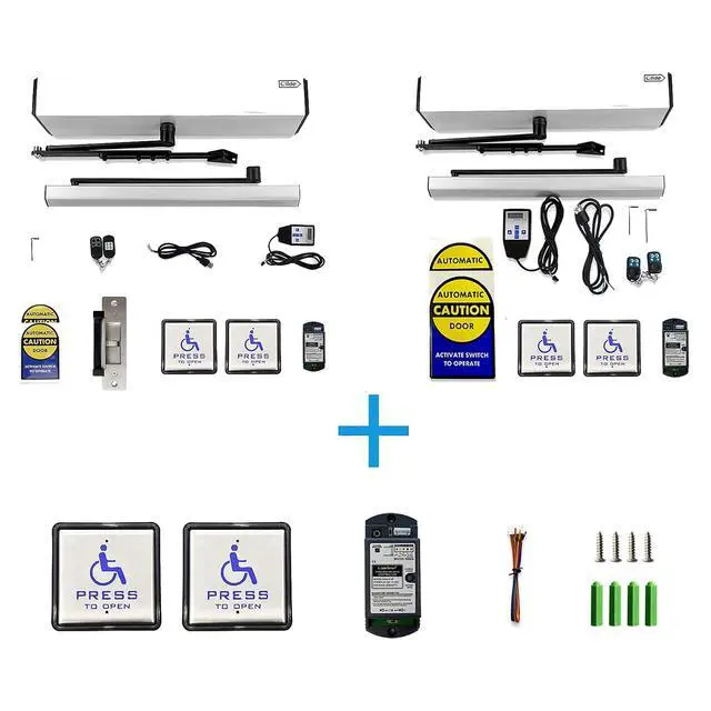 Alt view image 2 of 7 - Handicap Door Opener for Handicapped,Automatically Open Door Opener by 4.5'' Square Wireless Handicap Push Button