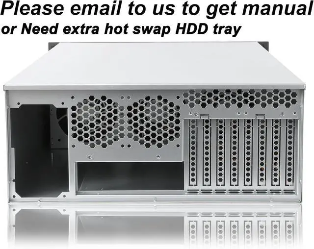 Alt view image 3 of 7 - 4U Rackmount Server Chassis 8-Bay 12Gbps Hot-Swappable SATA/SAS, EATX/ATX Compatible, Alloy Steel, Black, Ideal for Data Centers & SMBs