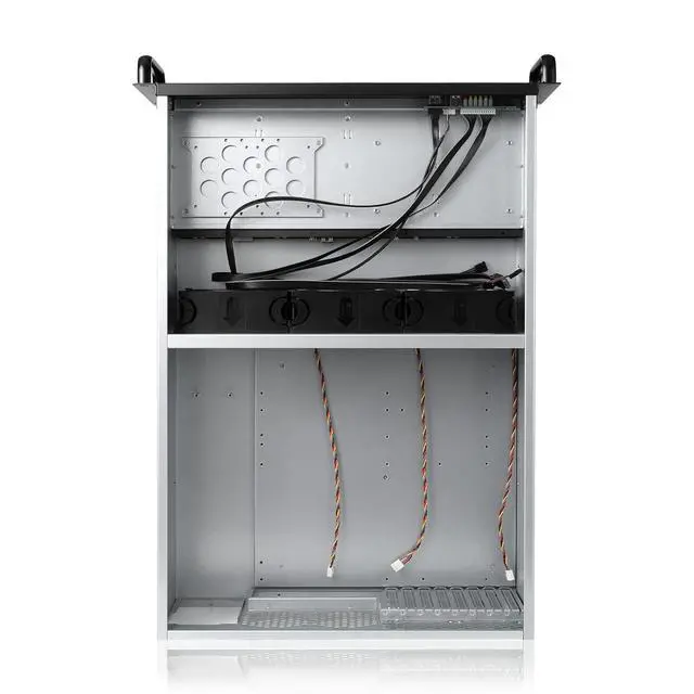 Alt view image 5 of 7 - 4U Rackmount Server Chassis 8-Bay 12Gbps Hot-Swappable SATA/SAS, EATX/ATX Compatible, Alloy Steel, Black, Ideal for Data Centers & SMBs