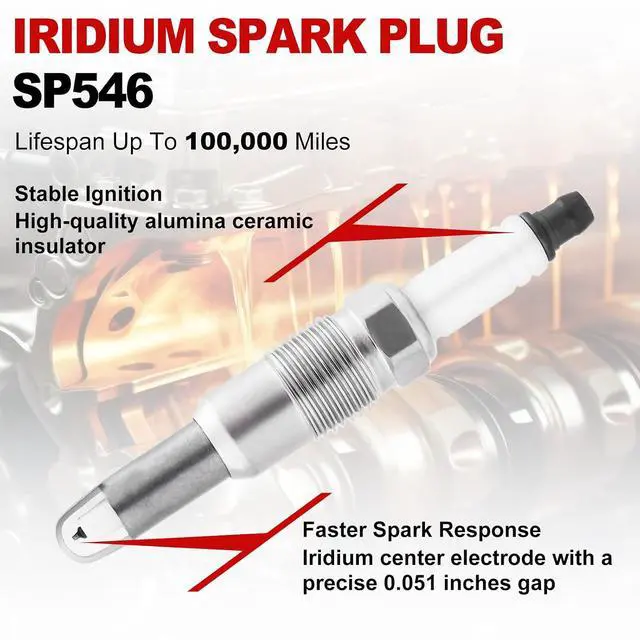 Alt view image 6 of 7 - 8 Pack Ignition Coil DG511 & Iridium Spark Plugs SP546 Compatible with Ford F-150, F-250, F-350, Expedition, Explorer, Mustang, Crown Victoria, Lincoln Navigator, Mercury Mountaineer 4.6L 5.4L V8