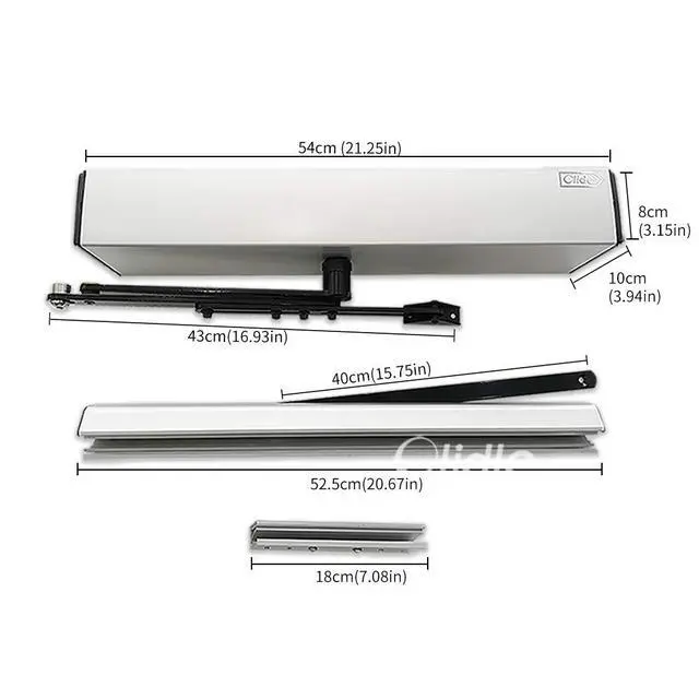 Alt view image 3 of 5 - No Touch Automatic Door Opener Touchless Glass Swing Door with 2pcs Wired High Sensitivity Touchless Hand Sensor Switches