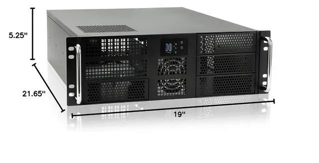 Alt view image 5 of 7 - 3U EATX/ATX Chassis with 5-Bay Hotswap HDD cage
