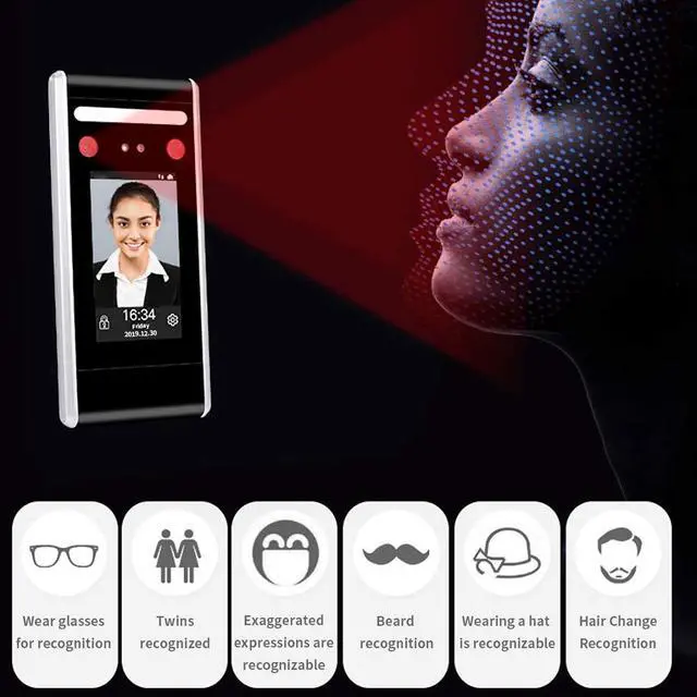 Alt view image 4 of 7 - Olide-120BS Automatic Touch Free Office Door 0pener+Face Recognition Attendance Machine+Motion PIR Sensor+Electric Strike