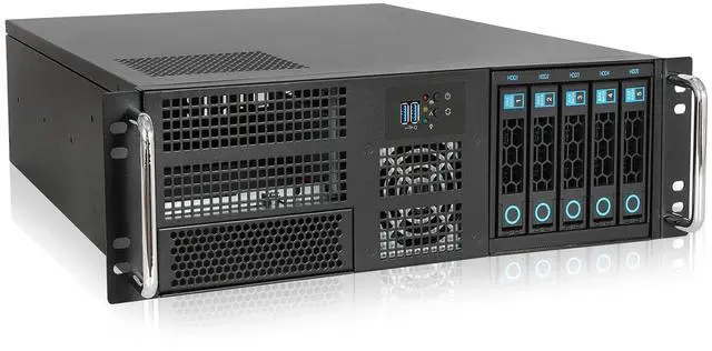 Main image of 3U EATX/ATX Chassis with 5-Bay Hotswap HDD cage