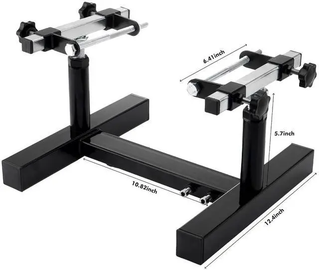 Alt view image 2 of 6 - Heavy Duty Motorcycle Engine Stand, Adjustable Motorcycle Motor Stand for Car/Engine Repair, 1000 lb Capacity, Durable Steel Construction, Easy Assembly & 360° Rotation