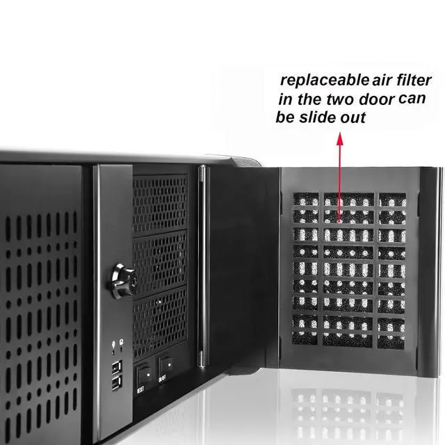 Alt view image 5 of 7 - 4U Rackmount Server Chassis with 6 x 5.25 Front Bays + 1 x 3.5 + 4 x 2.5 Bays