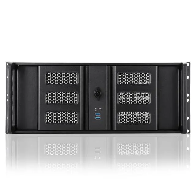 Alt view image 2 of 7 - 4U Rackmount Server Chassis with 3x5.25 Front Bays+7x3.5 +3x2.5 Drive Bays
