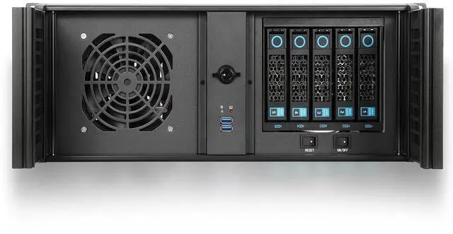 Main image of 4U Chassis with 5 Bay hotswap HDD cage
