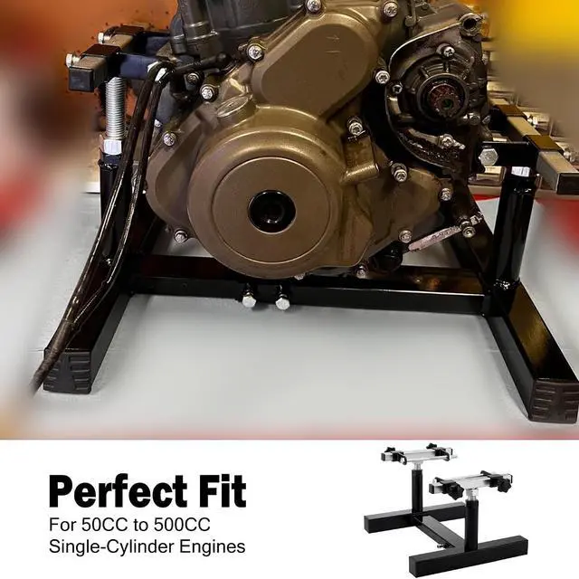 Alt view image 3 of 6 - Heavy Duty Motorcycle Engine Stand, Adjustable Motorcycle Motor Stand for Car/Engine Repair, 1000 lb Capacity, Durable Steel Construction, Easy Assembly & 360° Rotation