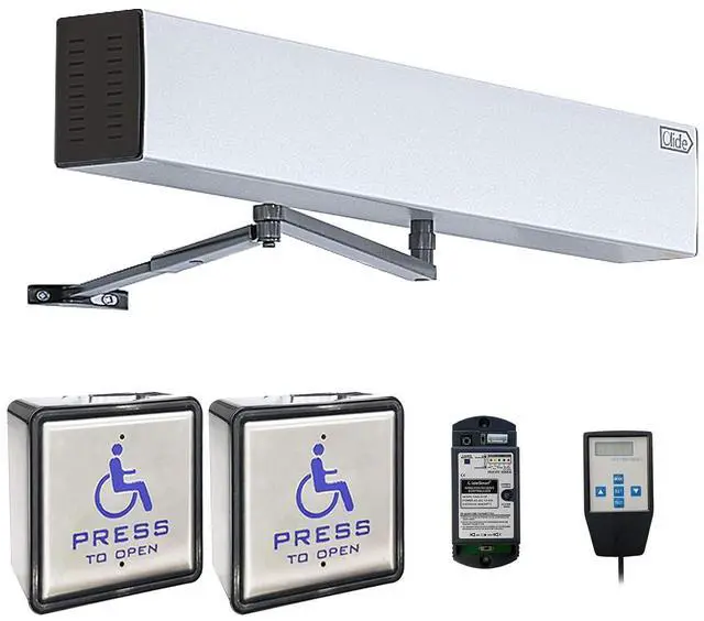 Main image of 120B Automatic Door Opener for Swing Door with Wired Wireless 2-in-1 Stainless Steel Handicap Push Switch