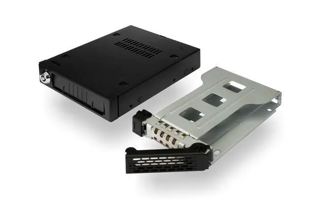 Alt view image 3 of 7 - Rugged Full Metal 2.5 SAS/SATA HDD & SSD Mobile Rack for External 3.5" Drive Bay | ToughArmor MB991IK-B
