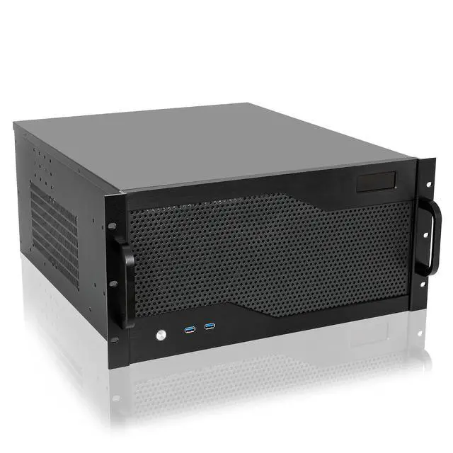 Alt view image 2 of 7 - 5U Liquid Cooling Chassis Black with 20" Sliding Rail
