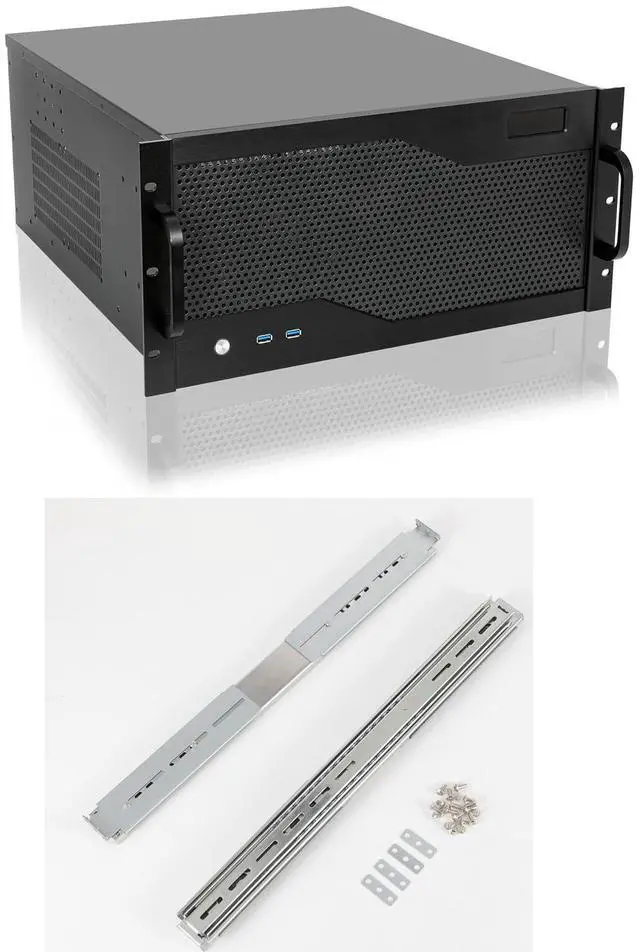 Main image of 5U Liquid Cooling Chassis Black with 20" Sliding Rail