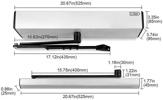 Alt view image 7 of 7 - Automatic Door Operator Residential Swing Door Wireless+1PCS Wireless Touchless Hand Wave Sensor+1PCS 2.4G Receiver+1PCS Stainless Steel 550lbs Fail Safety Electric Strike