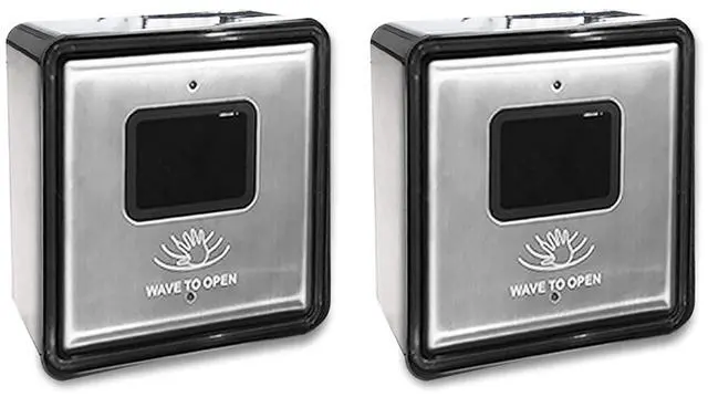 Main image of Non Contact Wave Sensor Switch,2PCS Wired Square 4.5'' Staineless Steel Sensor Open Door Opener Olide-513