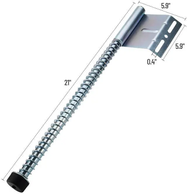 Alt view image 2 of 5 - Garage Door Plunger Bumper Pusher Spring, 27 Inch Heavy Duty Stopper Spring for Overhead Garage Doors, Zinc Plated Steel Replacement Hardware for Garage Door Closing System