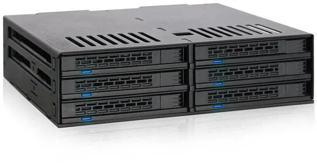 Main image of ExpressCage MB326SP-B Hot Swap Cage for 6X 2.5-Inch SATA SSD/HDDs in 1x 5.25-Inch Bay