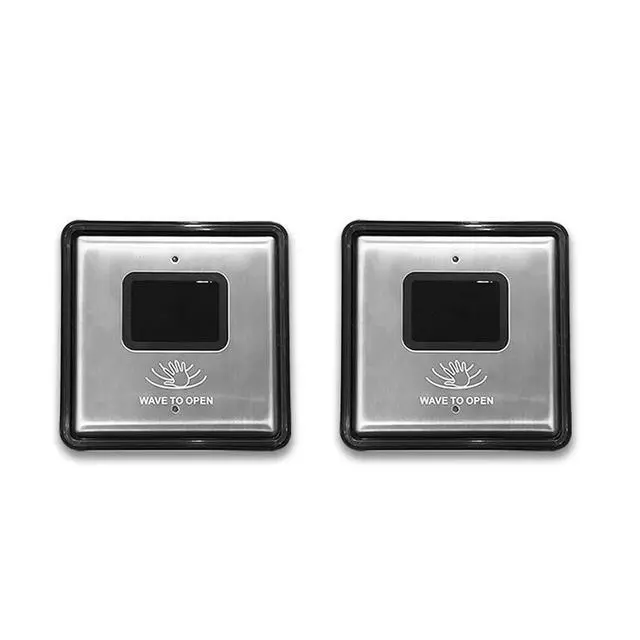 Alt view image 6 of 6 - Non Contact Wave Sensor Switch,2PCS Wired Square 4.5'' Staineless Steel Sensor Open Door Opener Olide-513