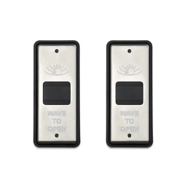 Alt view image 6 of 6 - Contactless Door Opener Sensor Switch,2PCS Wired Narrow Stainless Steel Touchless Wave Sensor Switch for Touchless Automatic Door Opener Olide-514