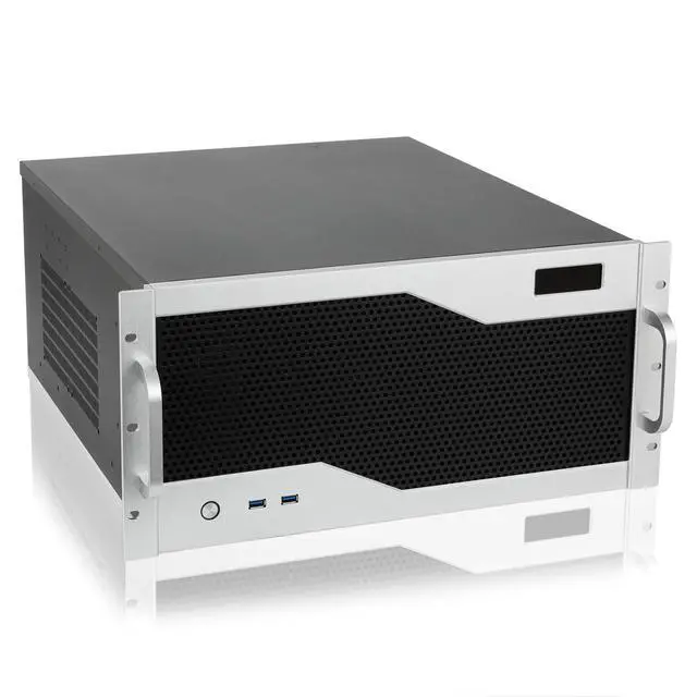 Alt view image 2 of 7 - 5U Liquid Cooling Chassis Silver with 20" Sliding Rail
