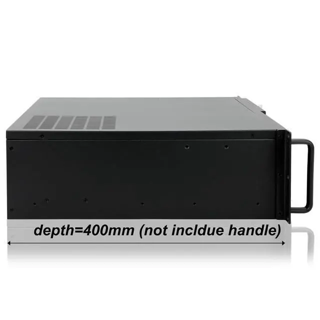 Alt view image 5 of 7 - 20" Rail with 3U Chassis 3x5.25 / ATX PSU Upside and Down Both Support