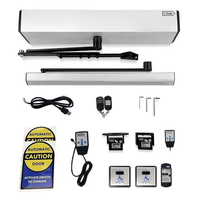Alt view image 2 of 7 - Automatic Door Opener Touch Free Open Indoor and Outdoor Swinging Open with Wireless Touchless Wave Sensor Olide-512N