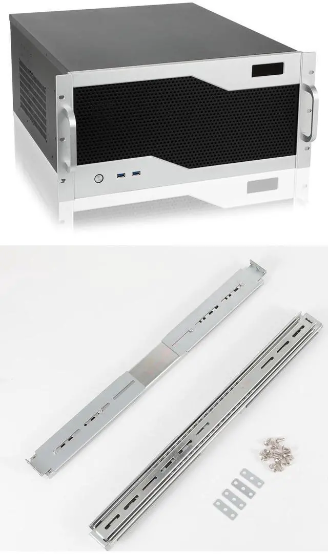 Main image of 5U Liquid Cooling Chassis Silver with 20" Sliding Rail