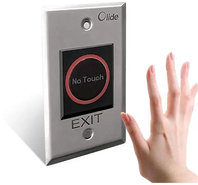 Alt view image 4 of 7 - Touchless Door Opener Automatic,NO Touch Open Eelectric Swing Door Opener with 2pcs Touchless Wired Hand Sensor Switches Touch Free Sensor Open