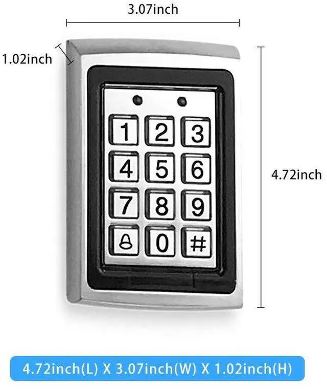 Alt view image 6 of 6 - Electric Door Opener,Exterior Door Operator Automatic with Access Keypad Metal Waterproof Material for Max Heavy Duty Door Weight 264lbs Door Width 48"