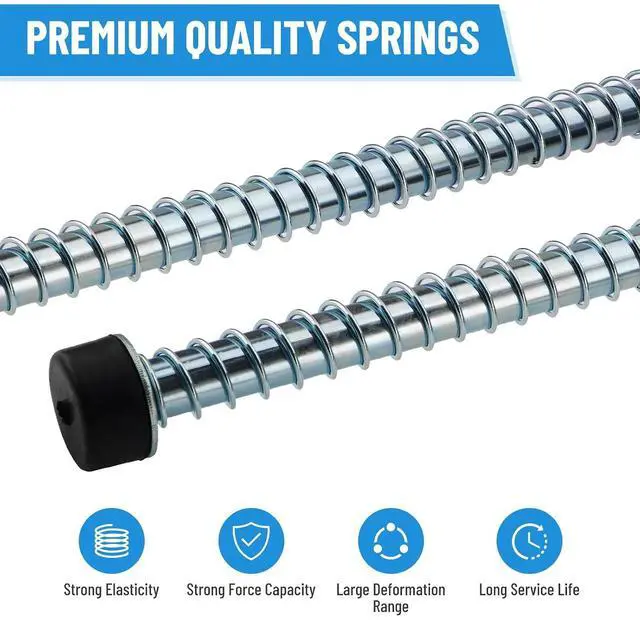 Alt view image 3 of 5 - Garage Door Plunger Bumper Pusher Spring, 27 Inch Heavy Duty Stopper Spring for Overhead Garage Doors, Zinc Plated Steel Replacement Hardware for Garage Door Closing System